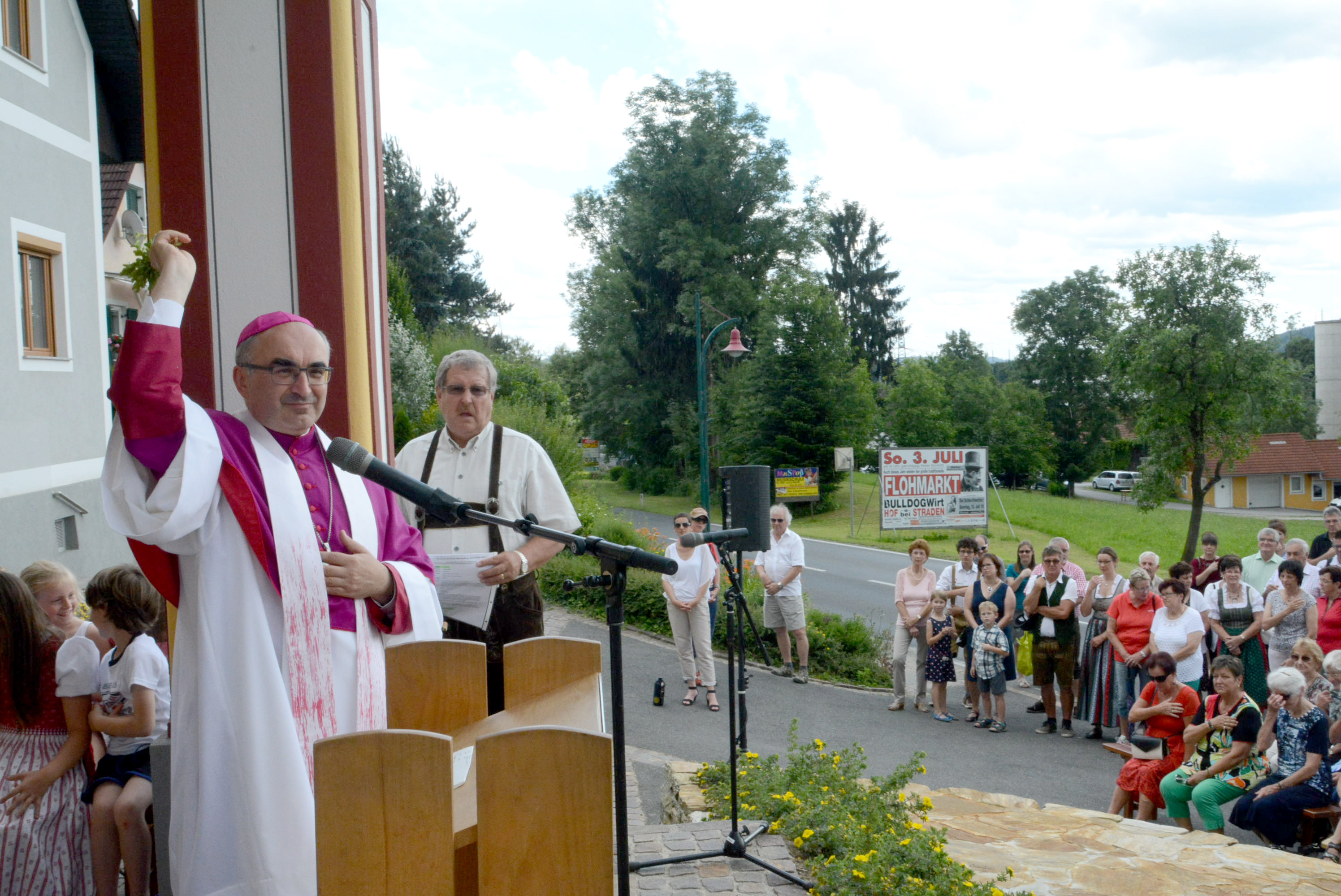 Bischof Wilhelm Krautwaschl weihte die Tieber-Kapelle in Wünschendorf ein