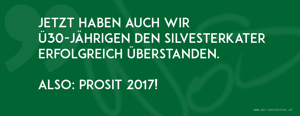 Immer mit der Ruhe, das Jahr ist lang genug!